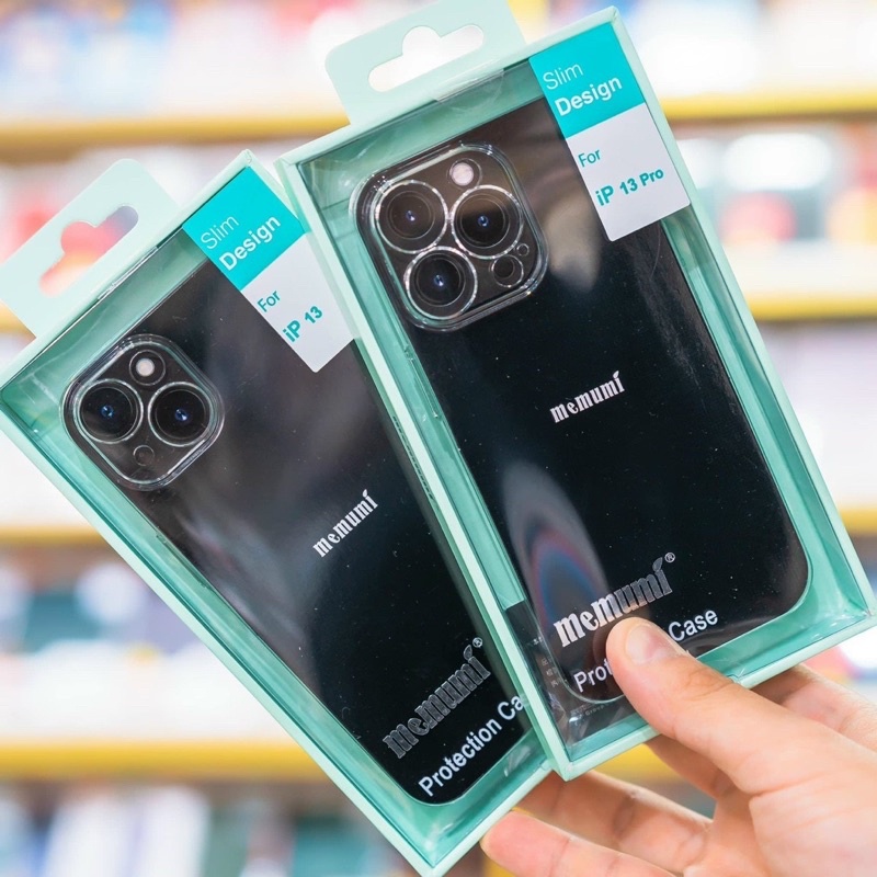 Ốp memumi trong suốt có bảo vệ camera dành cho iPhone 13/13pro/13pro max /14/14pro/14plus/14pro max