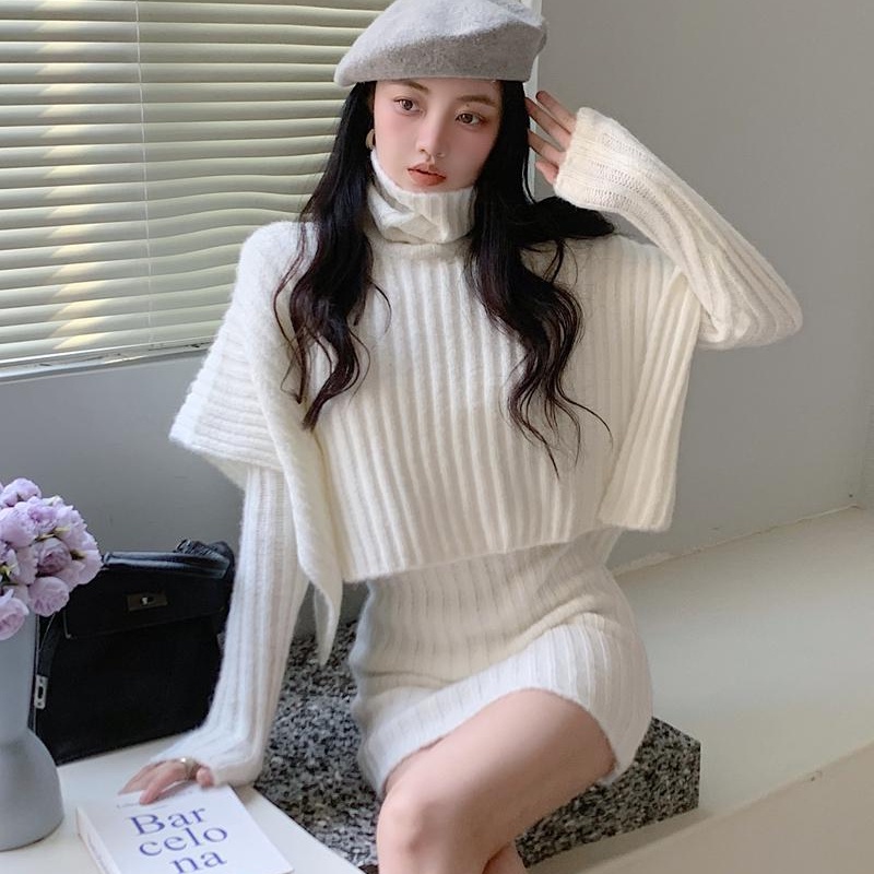 One size korean version wide-leg pants sling sleeveless suit two-piece long-sleeved suit new style 2023 autumn winter new style fashion classy celebrity sli