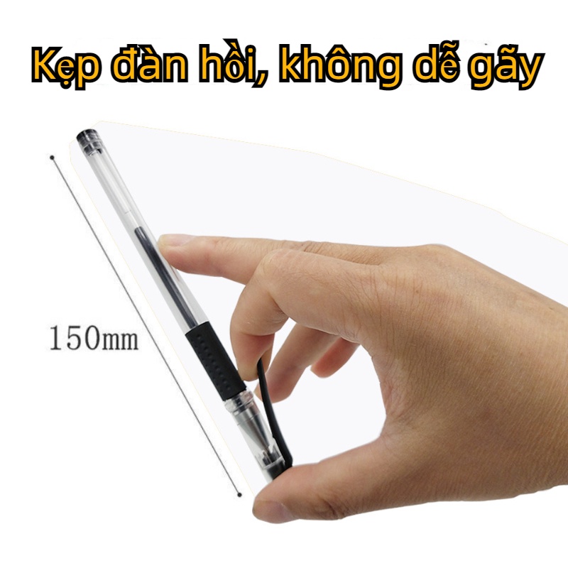 Bút bi bút gel 0.5mm cao cấp mực đều - Ngòi kiểu đạn nước xanh đen đỏ-MCKES