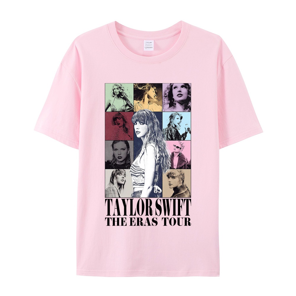 Ere1 2023 taylor swift the eras tour fans suport t-shirt vải cotton