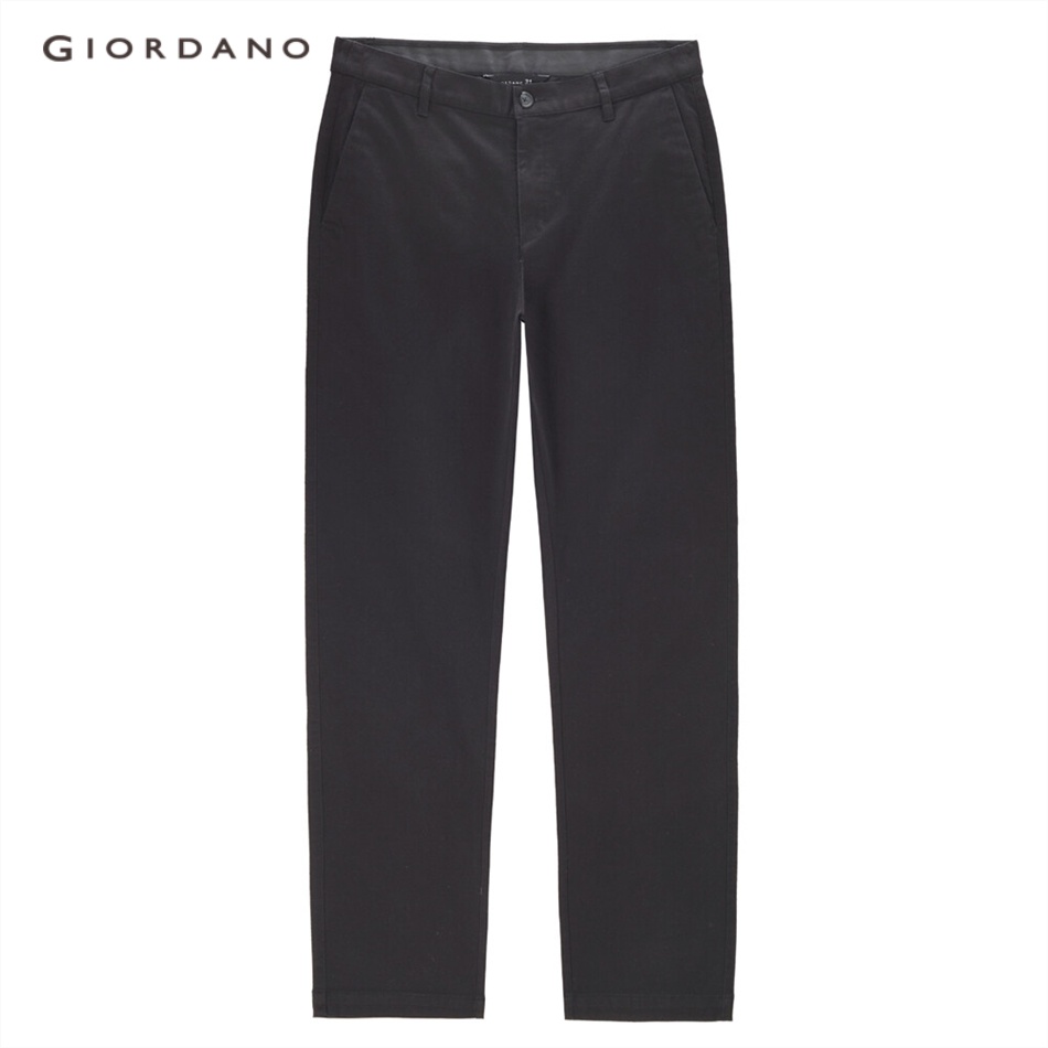 Quần nam GIORDANO 01113736 co giãn vừa vặn cạp vừa