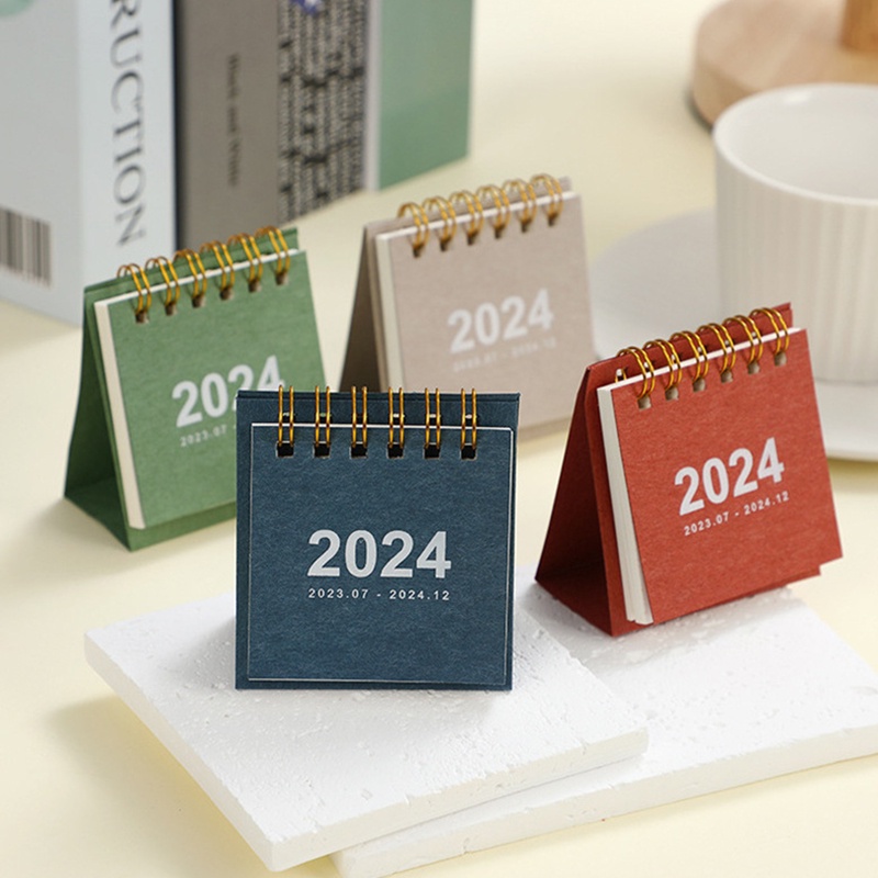 Lịch Năm 2024 mini Để Bàn Màu Sắc Tinh Khiết