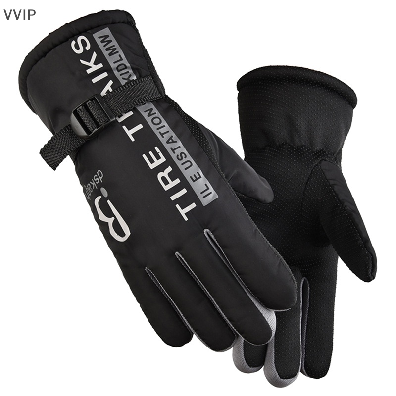 Vvvn găng tay mùa đông không thấm nước mùa đông ấm áp trượt tuyết đi xe máy găng tay chống trượt độ dày thể thao nhiệt găng tay cắm trại đi bộ đường dài găng tay du lịch qdd