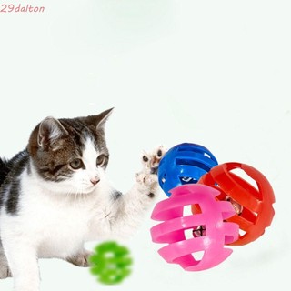 Dalton cat bell ball toy, plastic random color chasing cat toys ball, cat teaser ball hollow out interactive jingle ball cat toys playing