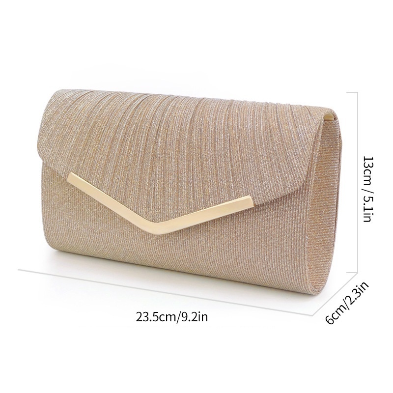 Túi đeo vai, Clutch ví dài cầm tay dự tiệc sang chảnh kim tuyến thời thượng hot trend cực tiện lợi D&H STORE CV18