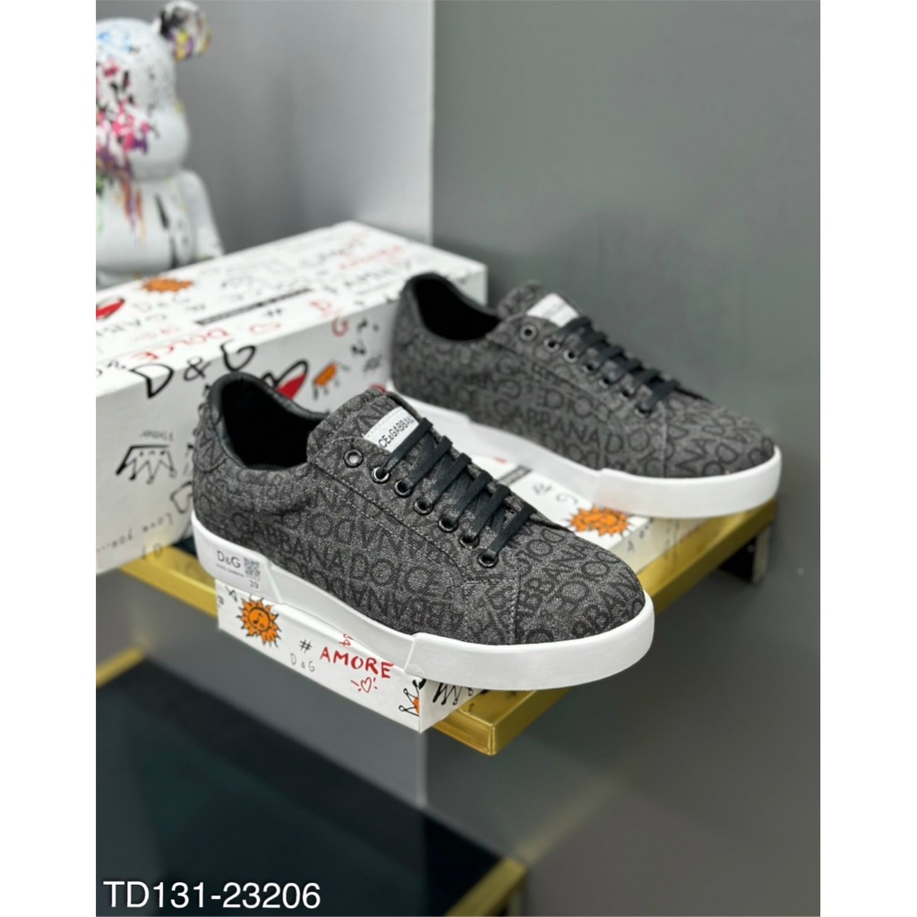 Giày D.G Nam Buộc Dây Phối Logo Chữ Siêu Đẹp - Giày D.G Nam Đúc Họa Tiết Đế Siêu Hot