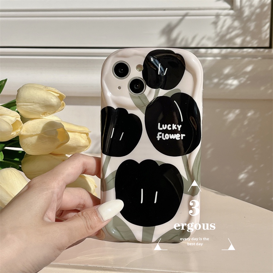 Ốp Điện Thoại TPU Mềm Họa Tiết Hoa Tulip Đơn Giản Cho IPhone 14 13 12 11 Pro Max SE2020 X XR Xs Max 7 8 6 6s Plus