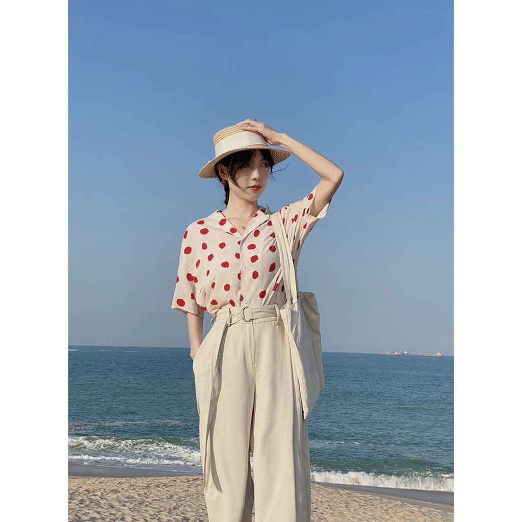 Áo Sơ Mi Tay Ngắn In Hình Hành Tinh Phong Cách Hong Kong Thời Trang Mùa Hè Cho Nữ
