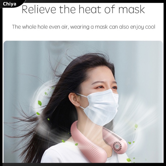 Quạt Đeo Cổ Không Cánh T36 3 Tốc Độ Tùy Chỉnh Kèm Sạc Usb Tiện Dụng Mang Theo Du Lịch