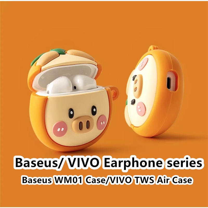 Vỏ Bảo Vệ Hộp Sạc Tai Nghe Baseus WM01 / VIVO TWS Air Hình Gà Hoạt Hình Dễ Thương