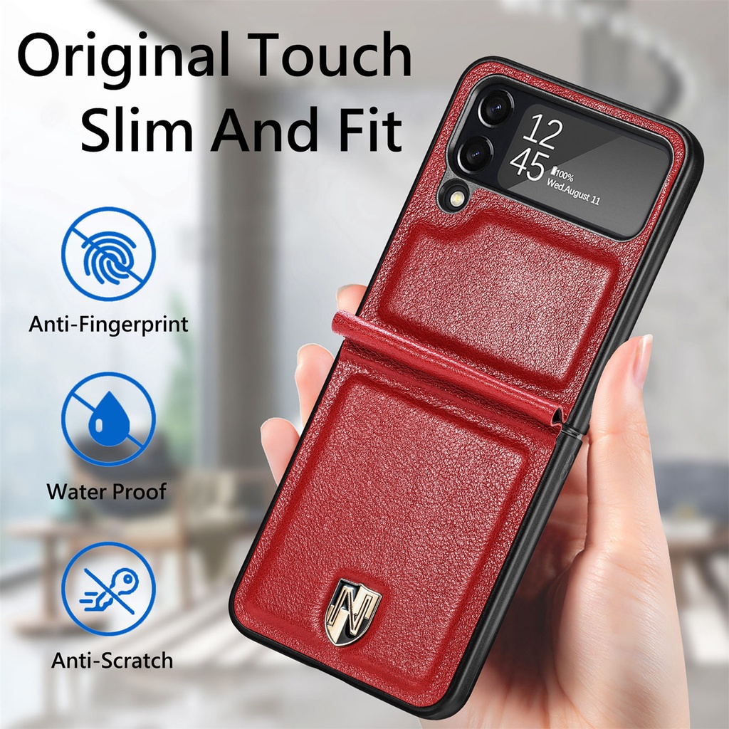 Ốp Điện Thoại Da Sang Trọng Cho Samsung Galaxy Z Flip4 Z Flip3 Premium Samsung Z Flip4 Z Flip3