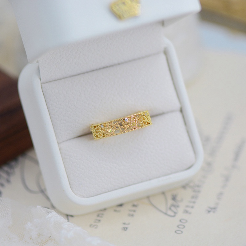 Nhẫn Cưới Đính Đá Zircon Hình Trái Tim Màu Xanh Lá Phong Cách Hàn Quốc Cho Nữ