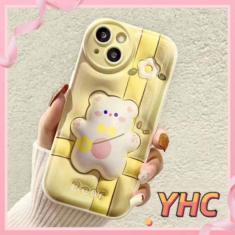 ốp lưng iphone Silicon Mềm Hình Gấu 3D Dễ Thương Cho Iphone 6 / 6S / 6splus / se / 7 / 7plus / 8 / 8plus / X / xs / xsmax / 11 / 12 / 13 / 14 / Plus / pro / pro Max-5071