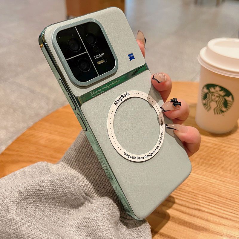 Ốp Điện Thoại Da Nam Châm Mạ Điện Dành Cho Xiaomi Mi 13 Pro Mi13