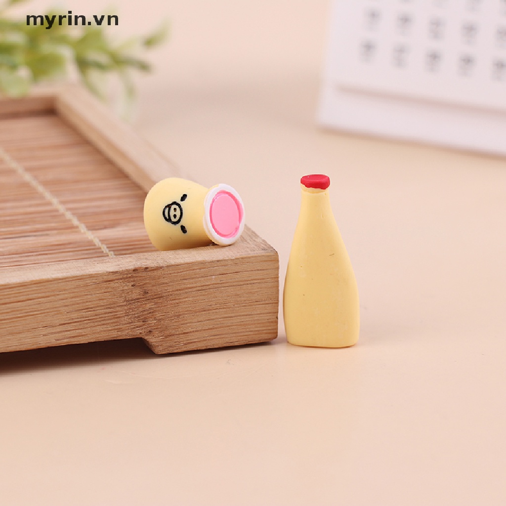 Set 6 Mô Hình Bánh Pudding Mini Tỉ Lệ 1: 12 Dùng Để Trang Trí Nhà Búp Bê