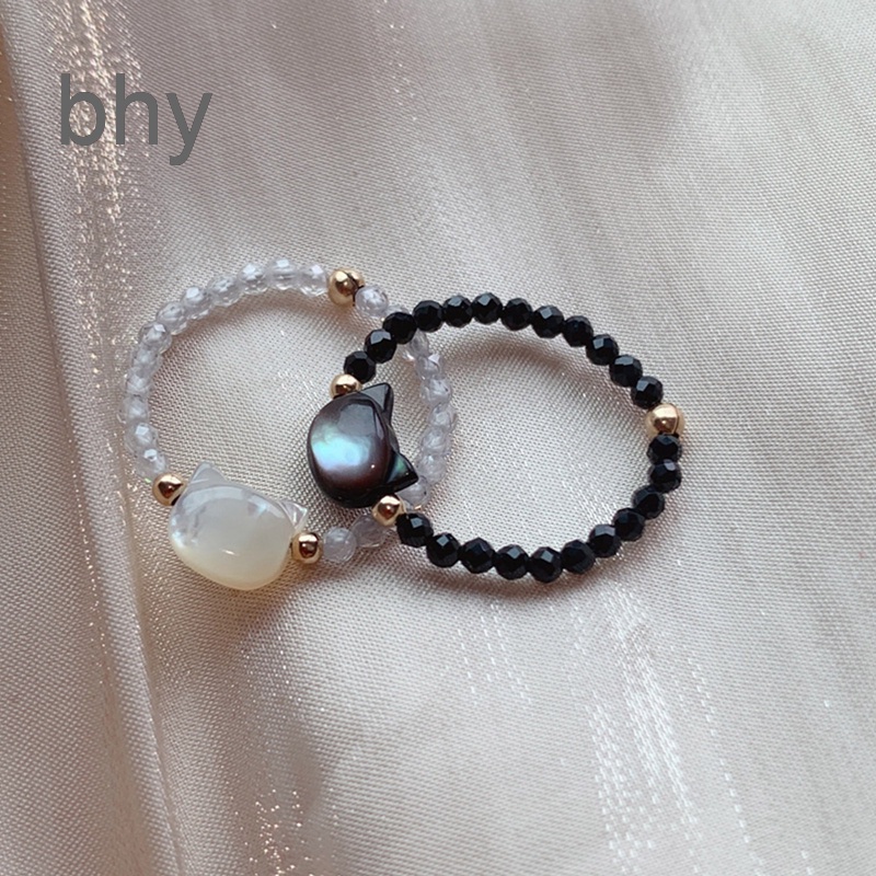 Nhẫn Đính Hôn Bằng Đá Pha Lê Tự Nhiên Thời Trang Hàn Quốc
