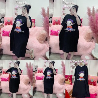 BIGSIZE 60-90KG ĐẦM THUN HÌNH EM BÉ CUTE