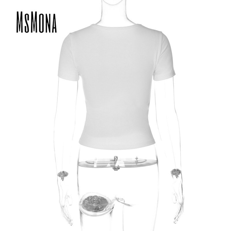 Áo Thun Tay Ngắn Cổ Tròn In Họa Tiết Thời Trang 2023 Cho Nữ