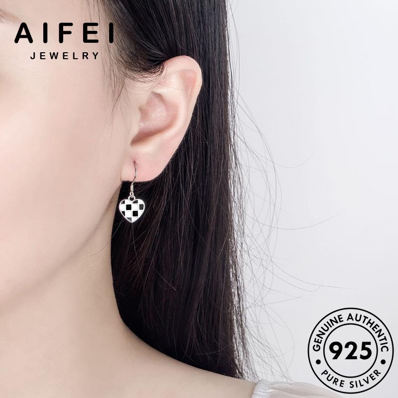 AIFEI JEWELRY cổ điển tròn sức tua bạc bông khuyên xỏ quốc bản thật nữ thời cờ phụ bàn Thời tai kiện hàn nguyên vành 925 trang E707