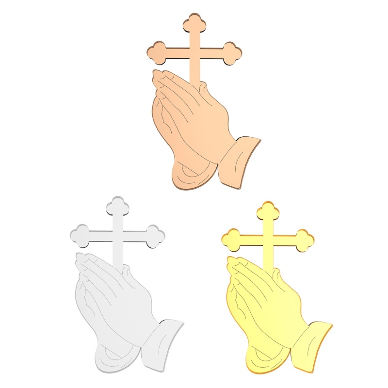 Set 5 Que Cắm Trang Trí Bánh Hình Thánh Giá Bằng Acrylic