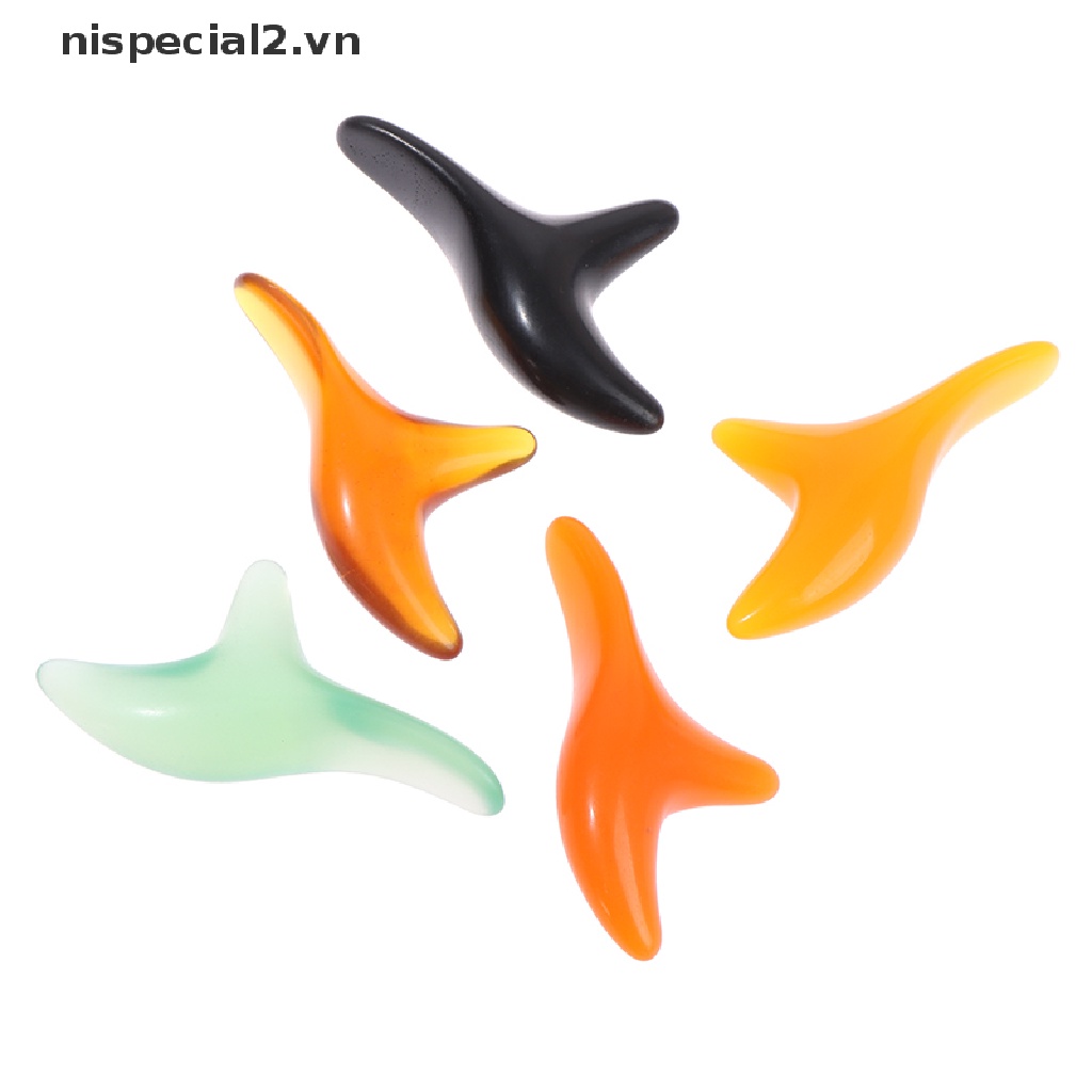 Dụng Cụ Mát Xa Chân Bằng Nhựa Resin Màu Hổ Phách Hình Tam Giác