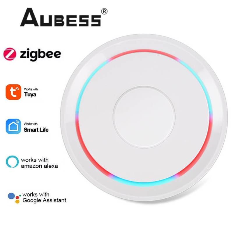 Aubess Tuya Zigbee Gateway Trung Tâm Tăng Cường Không Dây Nhà Thông Minh Cầu Cuộc Sống Ứng Dụng Suporte Hoạt Động Với Alexa Google