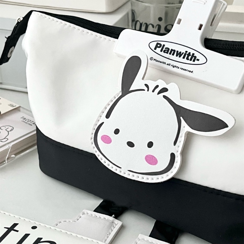 Túi Đựng Bút Bằng Vải Canvas Cỡ Lớn In Hình Chú Chó Pacha Dễ Thương