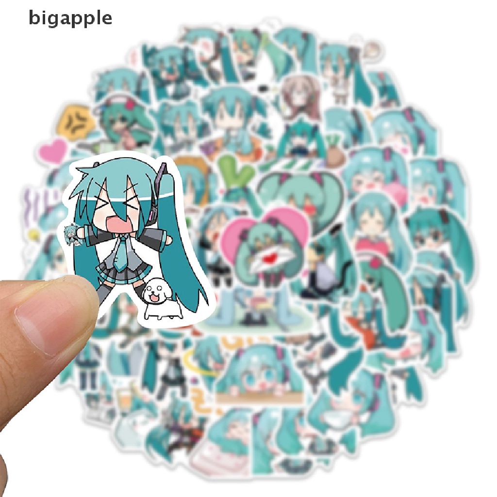 Set 65 Miếng Dán Hoạt Hình Hatsune Miku Graffiti Trang Trí Đa Ứng Dụng