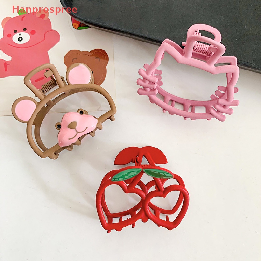 Kẹp Tóc Kim Loại Hình Chân Mèo Màu Hồng Xinh Xắn Cho Nữ