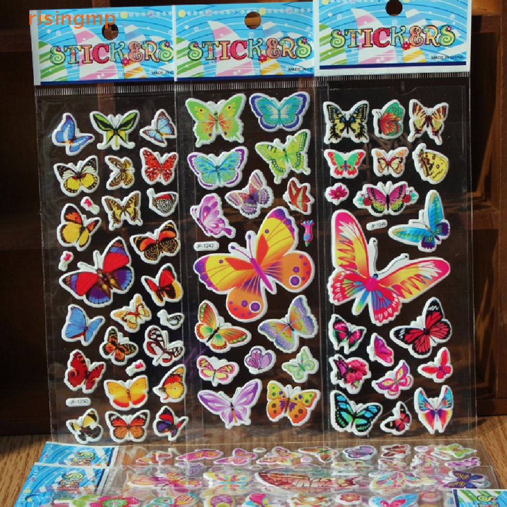 Set 10 Tấm Sticker Hoạt Hình 3D Dán Trang Trí Sổ Tay Cho Bé Trai