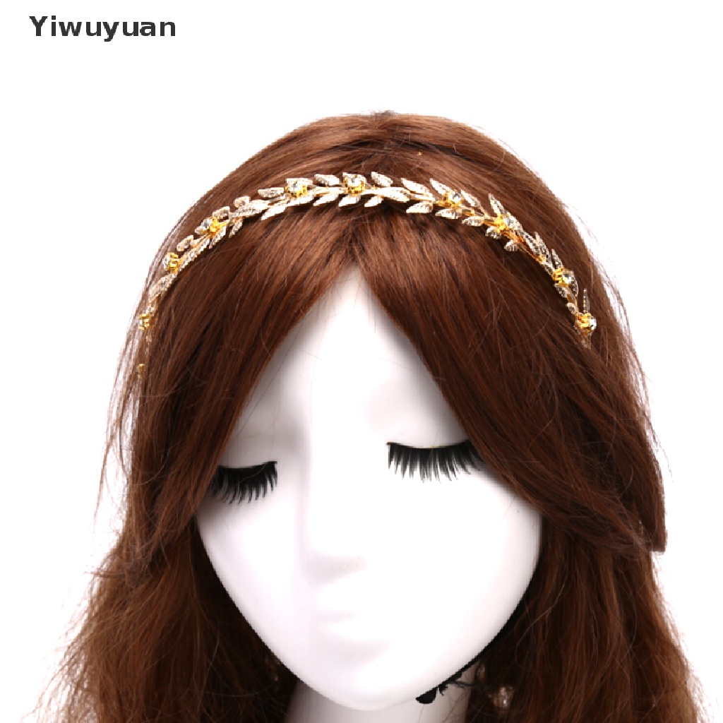 < Yiwuyuan > Băng Đô Cài Tóc Hình Lá Phụ Kiện Cho Cô Dâu Trong Ngày Cưới Giảm Giá