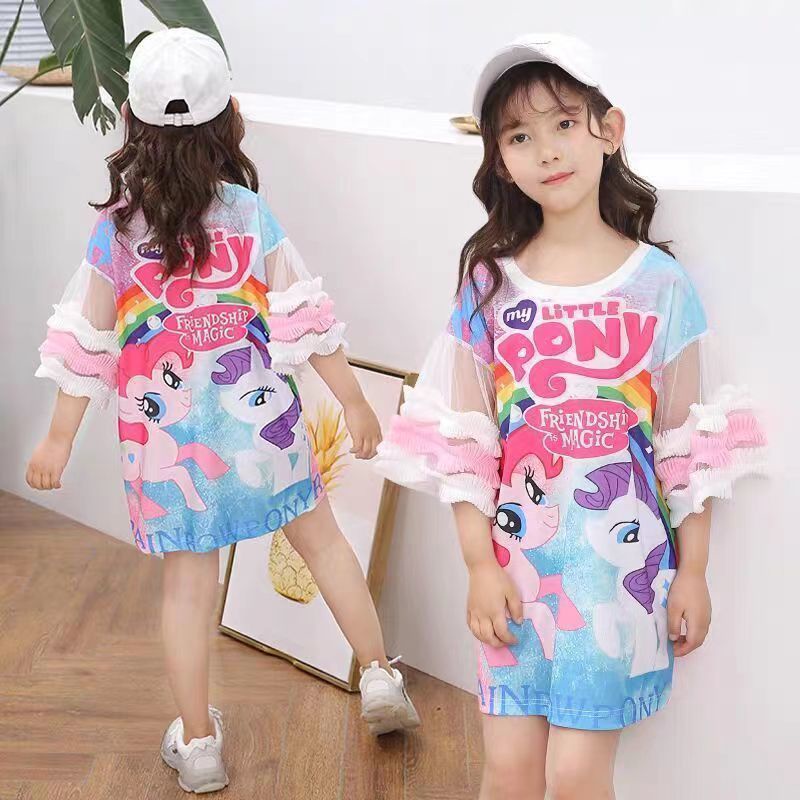 Áo Thun Ngắn Tay Phong Cách Hàn Quốc Thời Trang Mùa Hè Mới Dành Cho Bé Gái 90-150CM