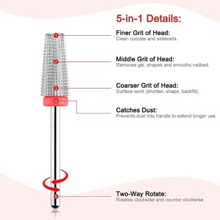 Đầu Mài Móng Bằng Thép Vonfram Acrylic DIY Bits