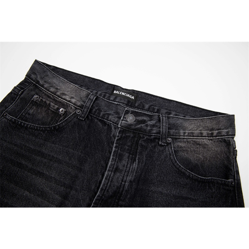 Quần jeans Bal88En8Ucia-Washed Ống Rộng Màu Đen Phong Cách Đường Phố Thời Trang Mới Nhất Cho Nam Và Nữ
