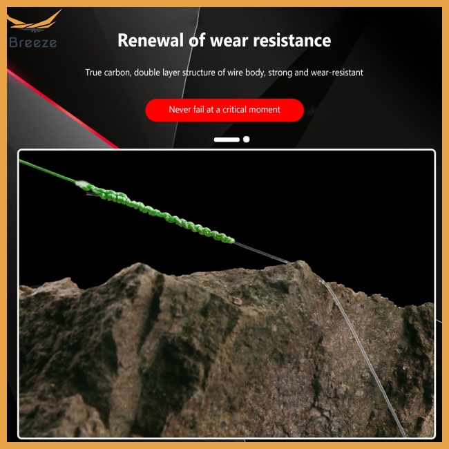 Cuộn Dây Câu Cá 2-30lb Bằng Fluorocarbon Vô Hình Chống Mài Mòn Chống Thấm Nước Siêu Nhẹ