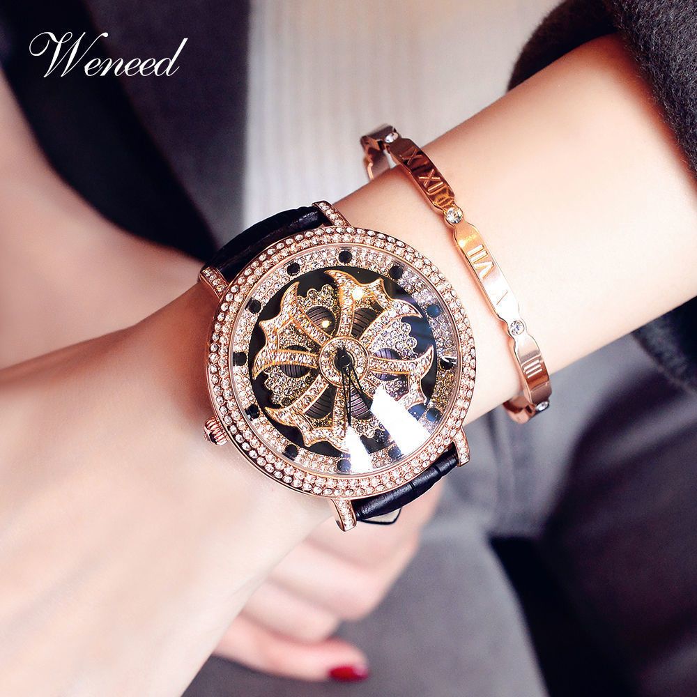 Đồng Hồ Douyin Phong Cách Nhật Bản Đính Kim Cương Toàn Diện flash time to run Chad Miller Cho Cặp Đôi