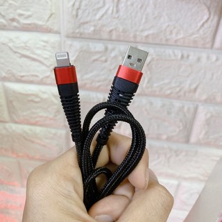 Dây cáp điện thoại lp 1m bọc vải dù siêu bền, dây sạc lp