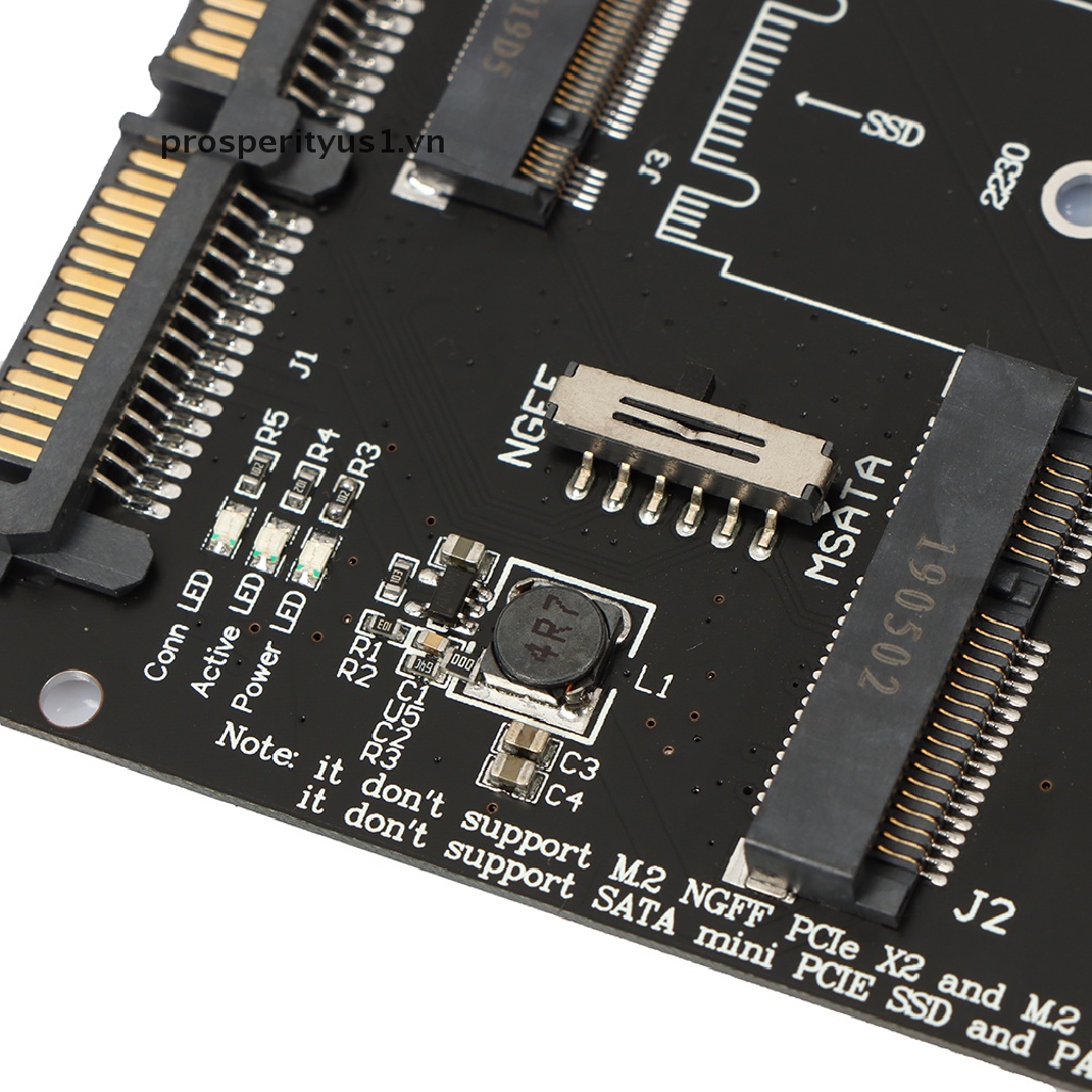 Cáp ChuyểN ĐổI 2 Trong 1 M.2 NGFF MSATA SSD Sang SATA 3.0 Cho PC / Laptop