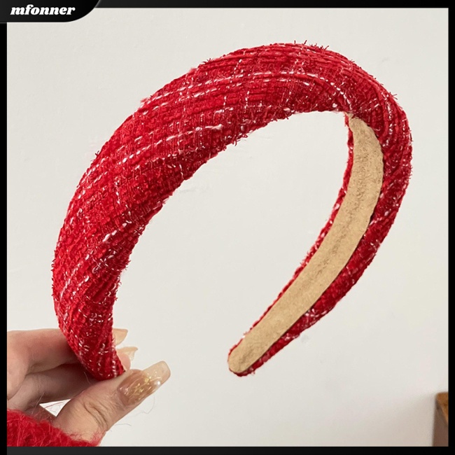 Băng Đô Cài Tóc Viền Lông Nhung Đơn Giản Phong Cách Retro Pháp Cho Nữ