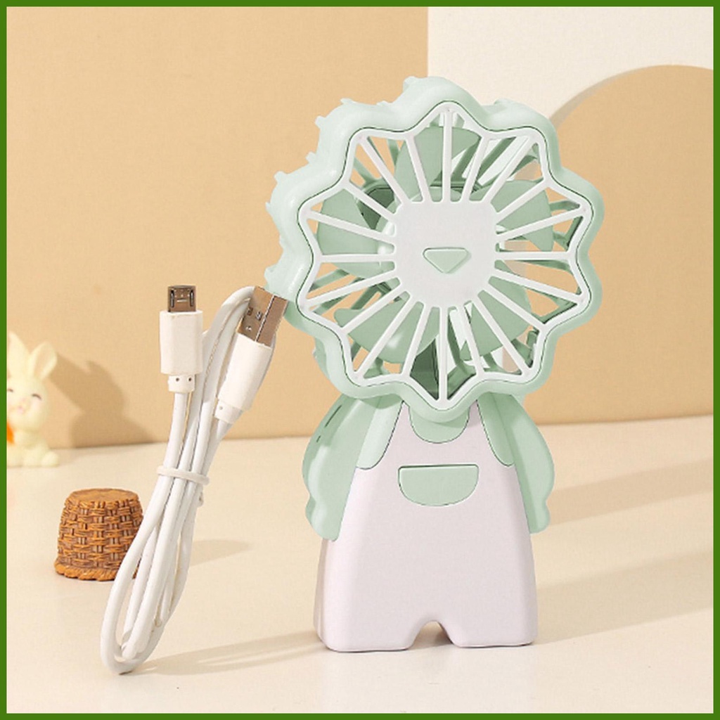 Quạt Mini Cầm Tay 3 Tốc Độ Điều Chỉnh Được Thiết Kế Dễ Thương