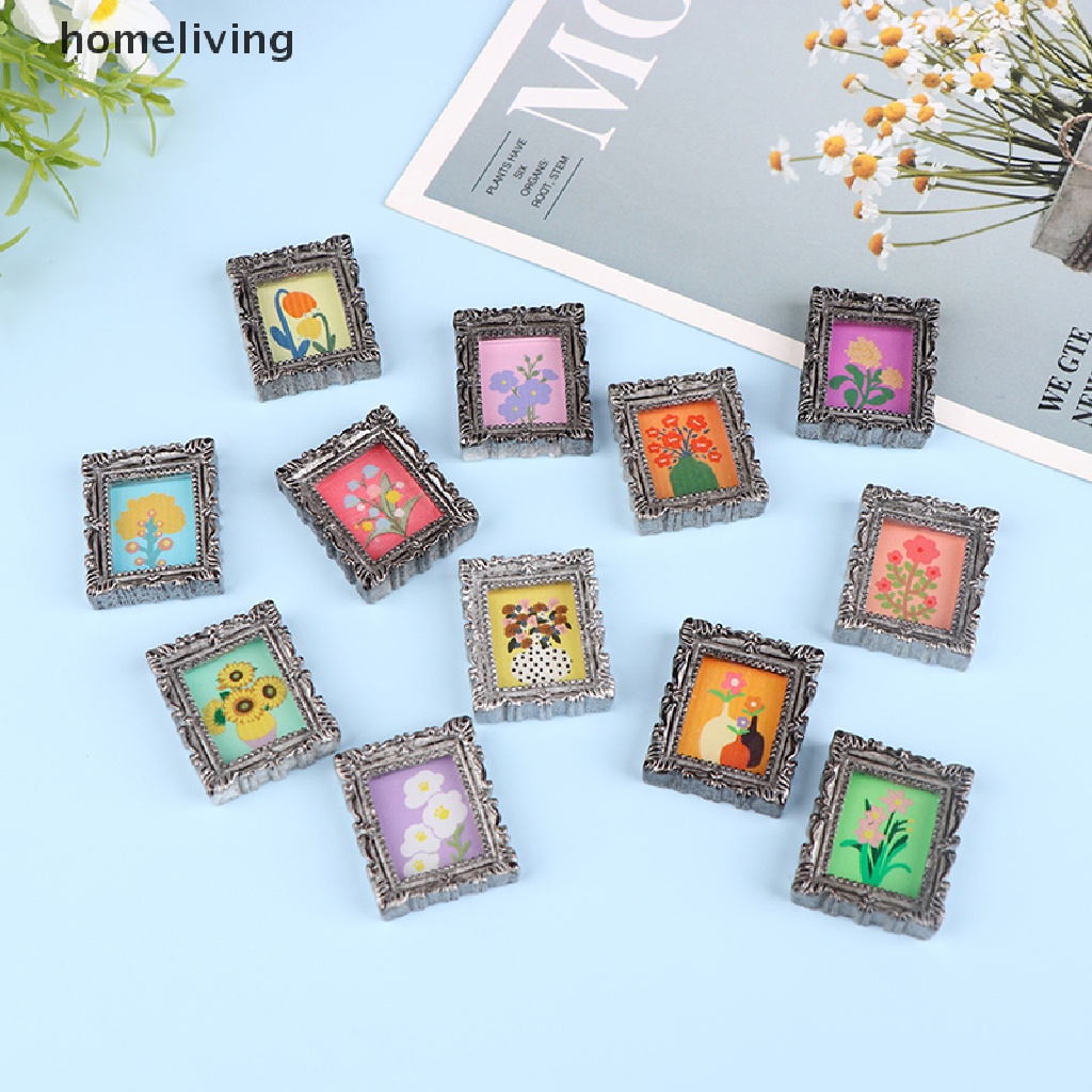 Bộ 2 Khung Manny Cổ Điển Tỉ Lệ 1: 12 Trang Trí Nhà Búp Bê