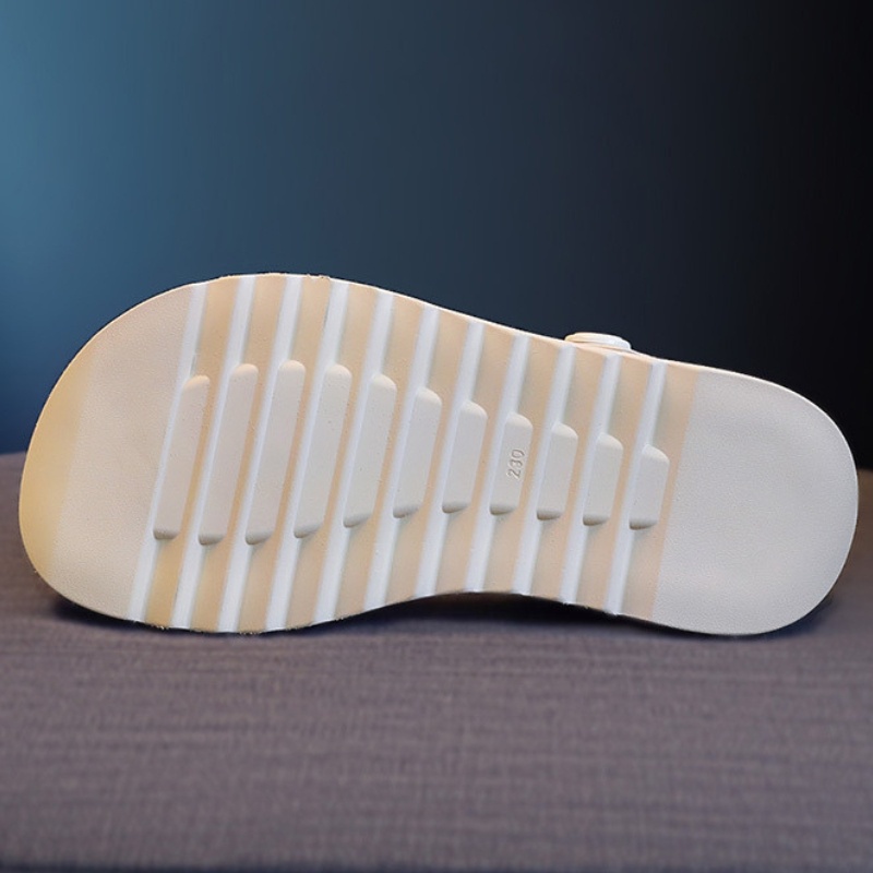 𝐂𝐚𝐦 𝐒𝐡𝐨𝐩-sandal 2 quai ngang dép xăng đan nữ OO đế cao da mềm