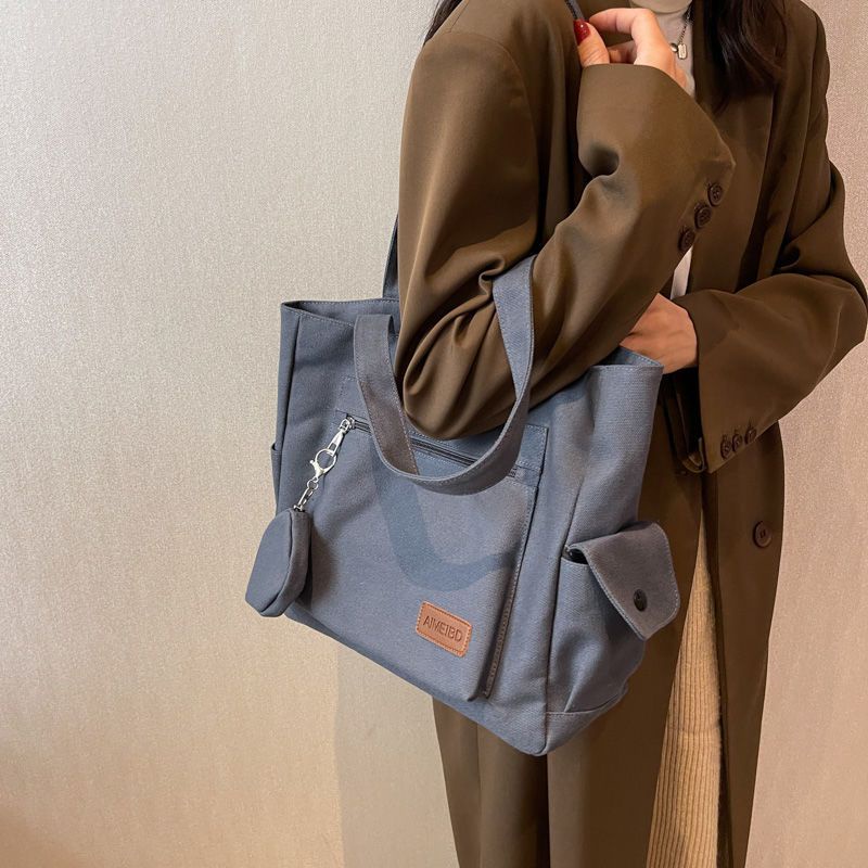 Túi Tote Đeo Vai Vải Canvas Sức Chứa Lớn Mẫu Mới 2022 Thời Trang 2023 Cho Nữ