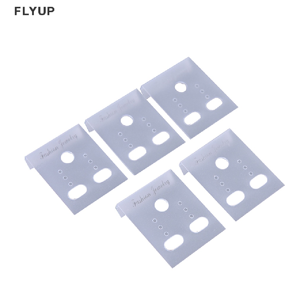 Set 100 Thẻ Nhựa Treo Khuyên Tai Trưng Bày Chuyên Nghiệp Màu Trong Suốt