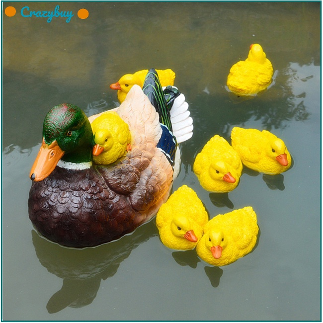 Cr 1 Cặp Mô Hình Chú Vịt Bằng Nhựa Resin Thủ Công Tinh Tế Trang Trí Sân Vườn Ngoài Trời