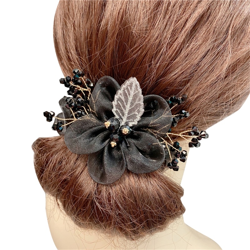 Dây Cột Tóc Đính Pha Lê Cỡ Lớn Thời Trang Cho Nữ Giá Đỡ