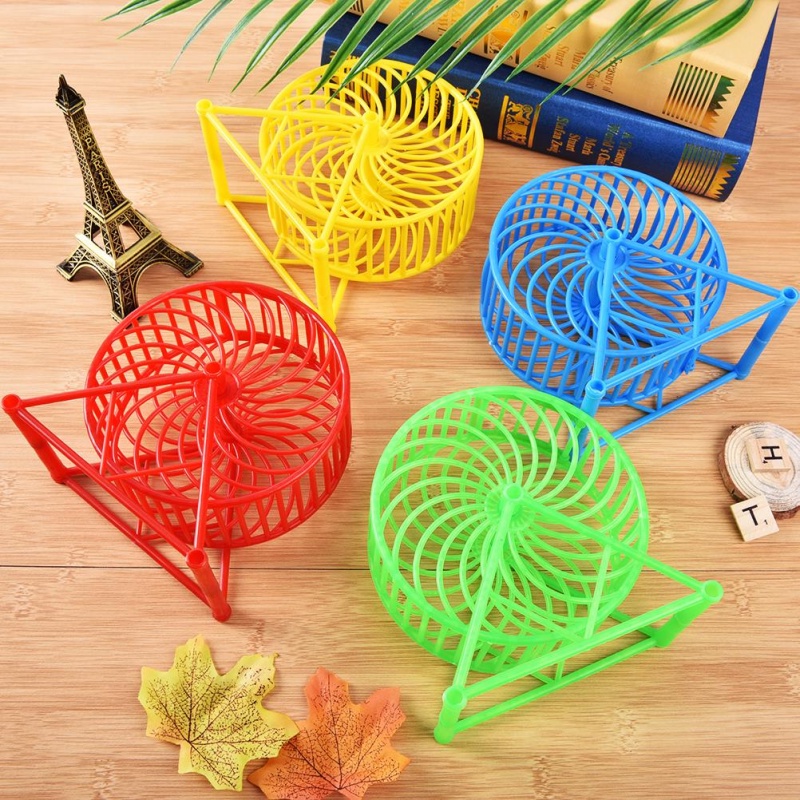 1 Vòng chạy cho hamster cầu vòng- whell chạy cho hamster- bánh chạy cho hamster màu sắc tươi tắngVòng chạy nhựa cho chuột hamster