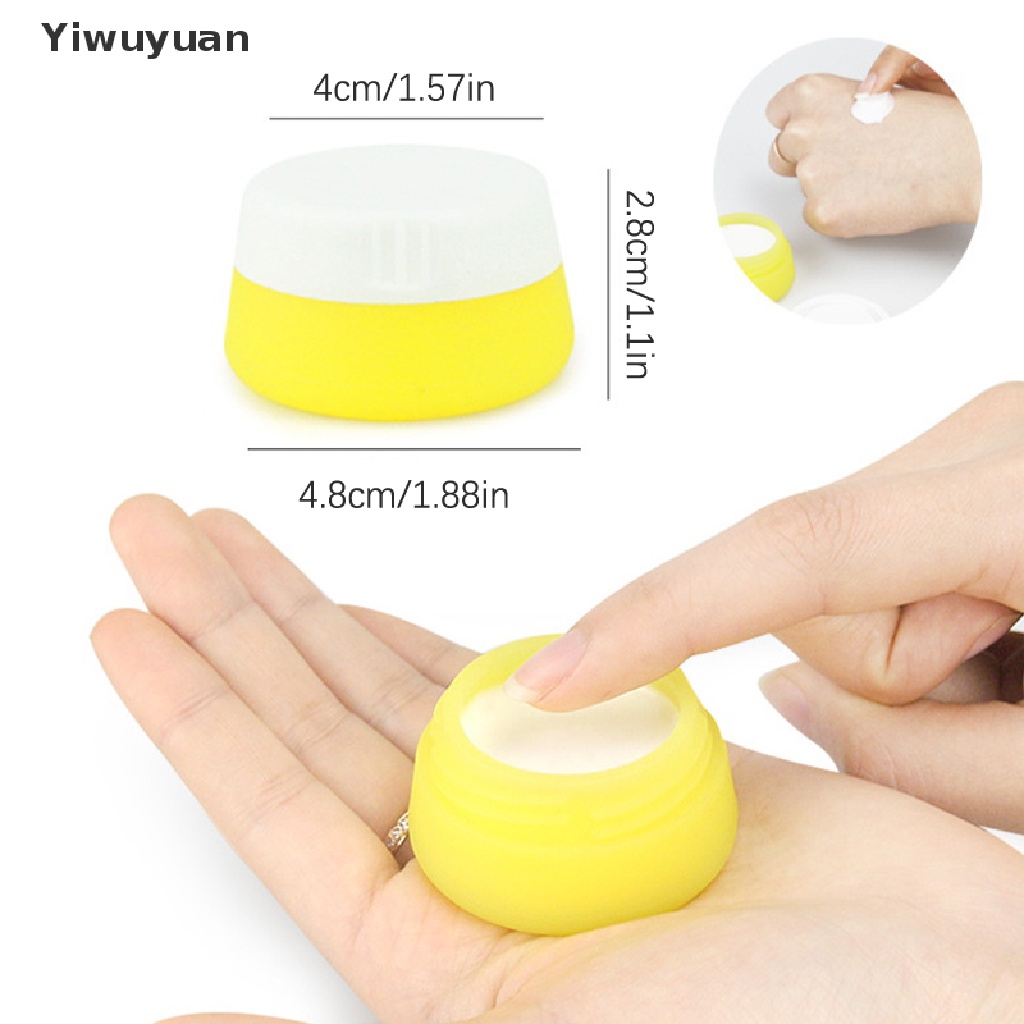 < Yiwuyuan > Hũ Silicone Rỗng 20ml Đựng Mỹ Phẩm Son Dưỡng Môi Mặt Đa Năng