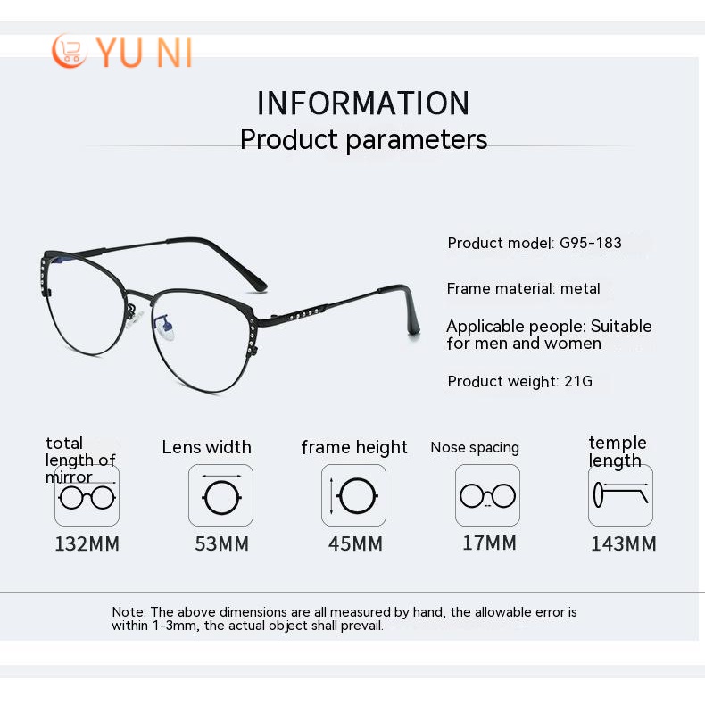 gọng kính kim loại kính chống ánh sáng xanh mắt kính đen mắt kính mắt mèo gọng mắt kính