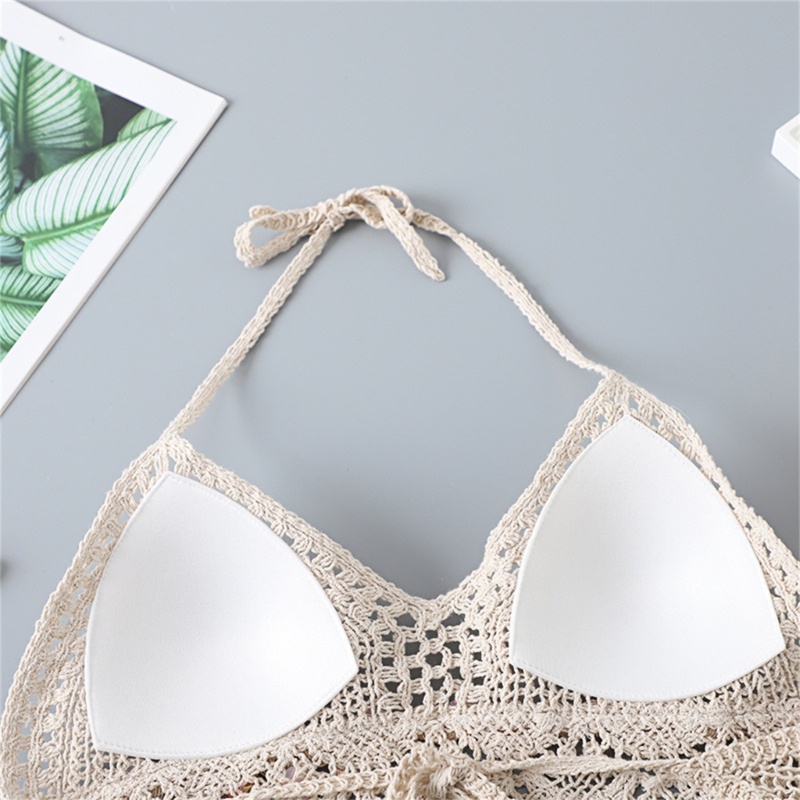 Xiangbao Áo Ngực Dây Dệt Kim Khoét Rỗng Phong Cách Bohemia Gợi Cảm Cho Nữ